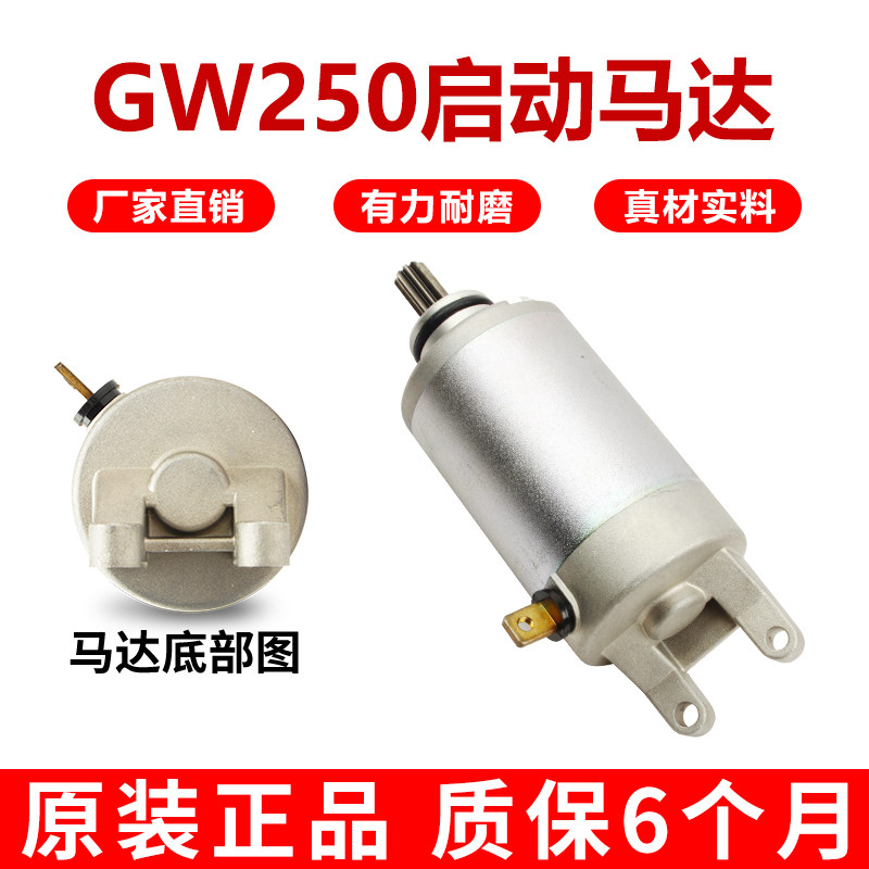 适用豪爵铃木骊驰GW250/F/S/GSX250/DL250-A起动电机启动马达原厂
