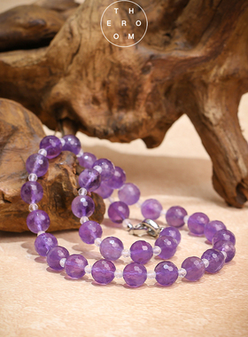 THE ROOM旷野系列天然紫水晶刻面项链/48小时鉴赏期/多样性发其一