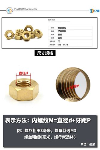 现货铜六角螺帽/铜外六角螺母/铜螺母M3/4/5/6/8/10/12/16/20