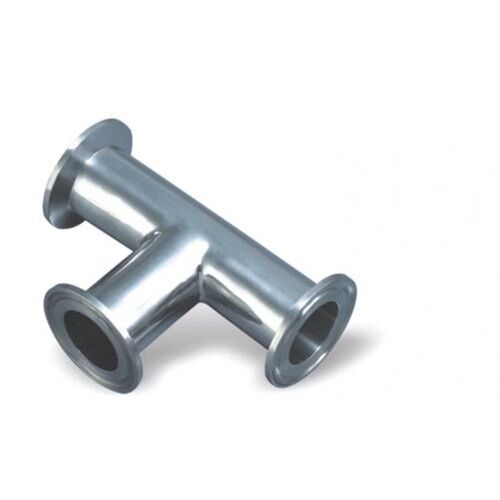 304不锈钢管件卫生级三通焊接三通等径19-159内外抛光快装