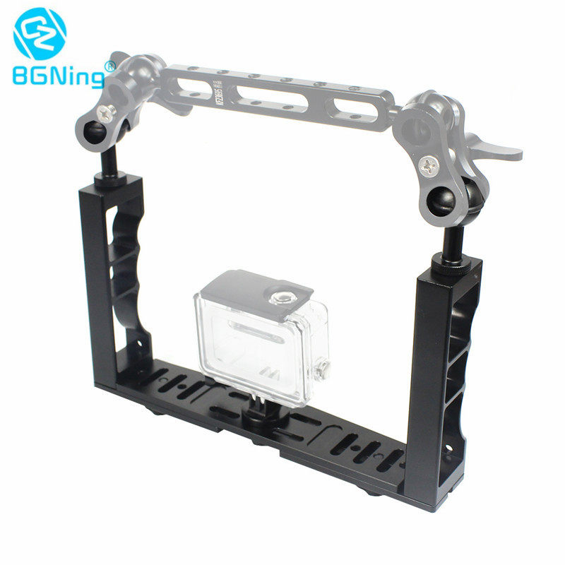 BGNing潜水扩展支架双手持摄影适用于GoPro9/8/7小蚁补光灯臂握把
