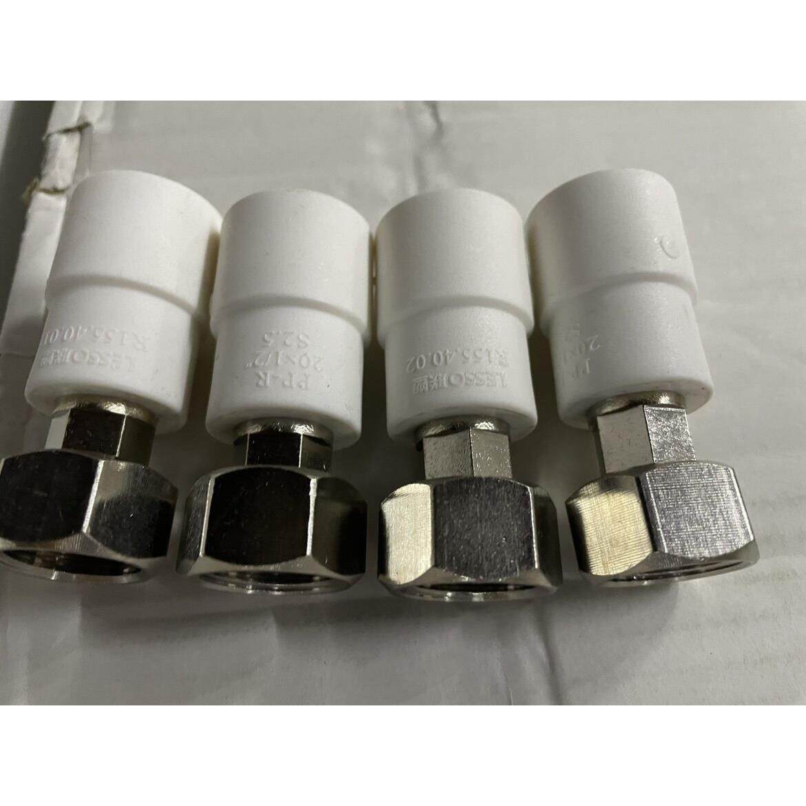 联塑热水器专用直接弯头4分PPR活结头 冷热管配件20铜活结弯白色