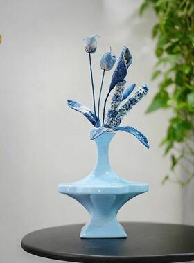 浮笙门Fusen | 海棠纹花瓶新中式陶瓷花器中古摆件新婚礼物