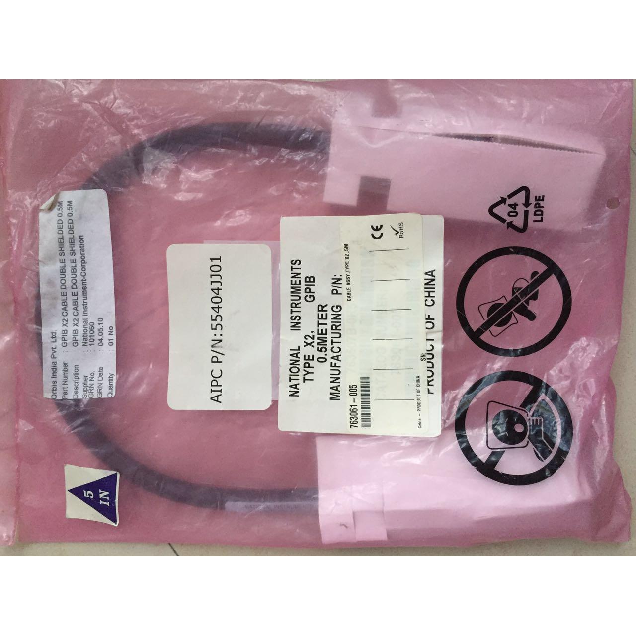 美国 原装全新NI GPIB线 GPIB电缆线 1米黑色 763061-01