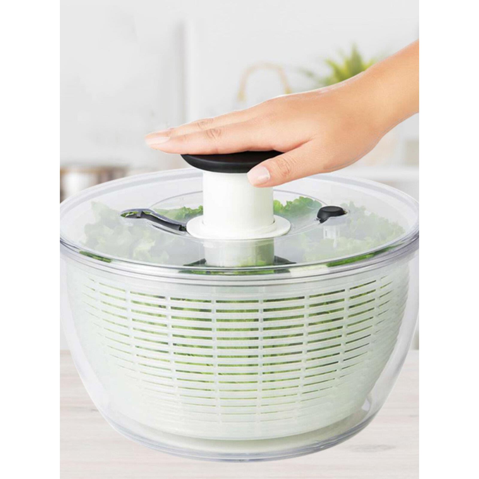 OXO蔬菜脱水器沙拉甩干脱水机手动洗菜盆水果沥水篮滤水器甩干器