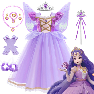 女童奇妙萌可的暮光公主裙子生日绝美长裙魔法棒蓬蓬裙女孩演出服