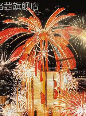 元CRD新旦年克力烟花霓虹灯吊灯婚庆舞台发光烟亚灯婚礼彩灯花装