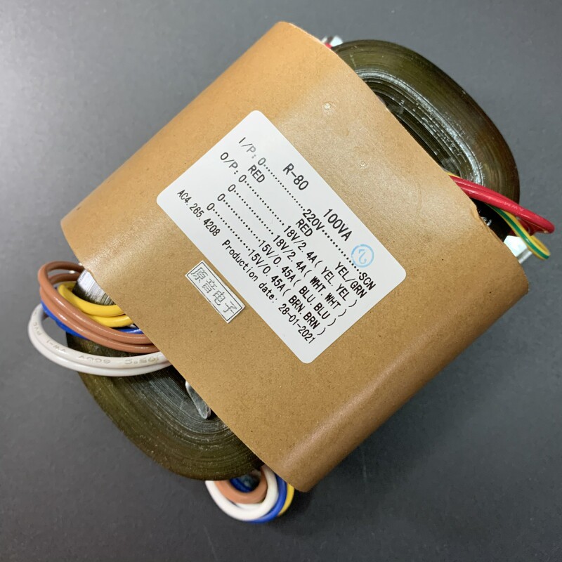100W双18V+双15V  R型电源变压器R牛音响变压器1875电源变压器