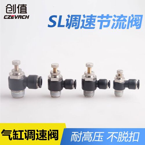 SL8-02气动调速接头PU气管SL4-M5气缸节流阀SL6-01 SL10-03 12-04