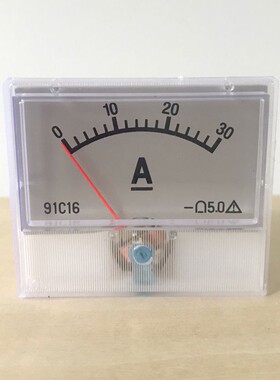 直流电流表91C16 指针式表头30A 充电机稳压器逆变器 55*47MM