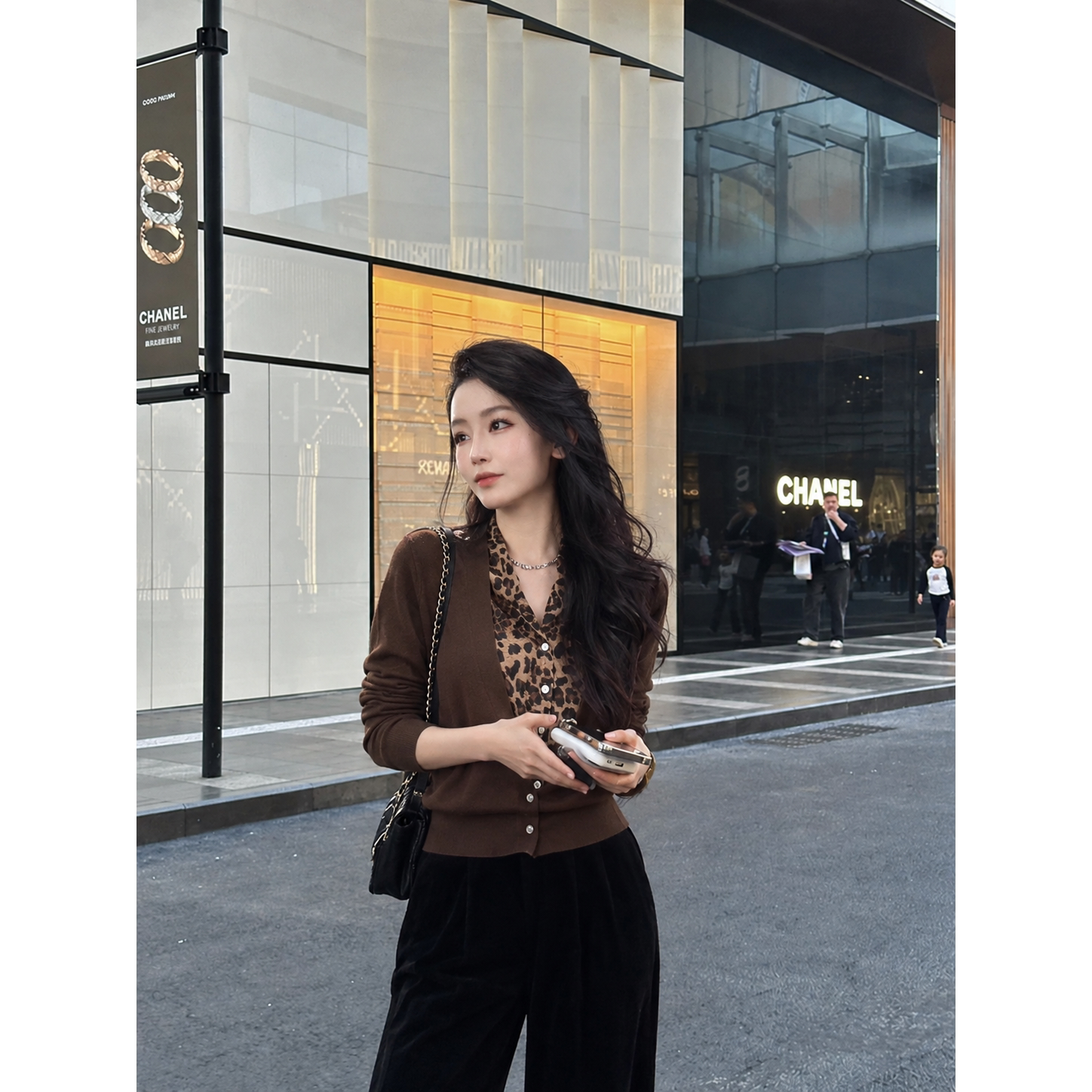 【TangTang·Studio】豹纹羊毛上衣高级气质百搭女装-131589图片