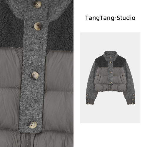 糖糖 羊羔羽绒休闲百搭时尚宽松羽绒服-2512023