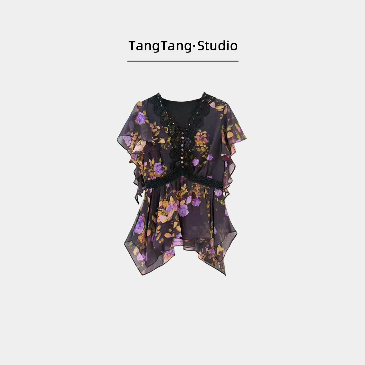 【TangTang·Studio】紫罗兰上衣高级气质女装气质上衣-122886图片