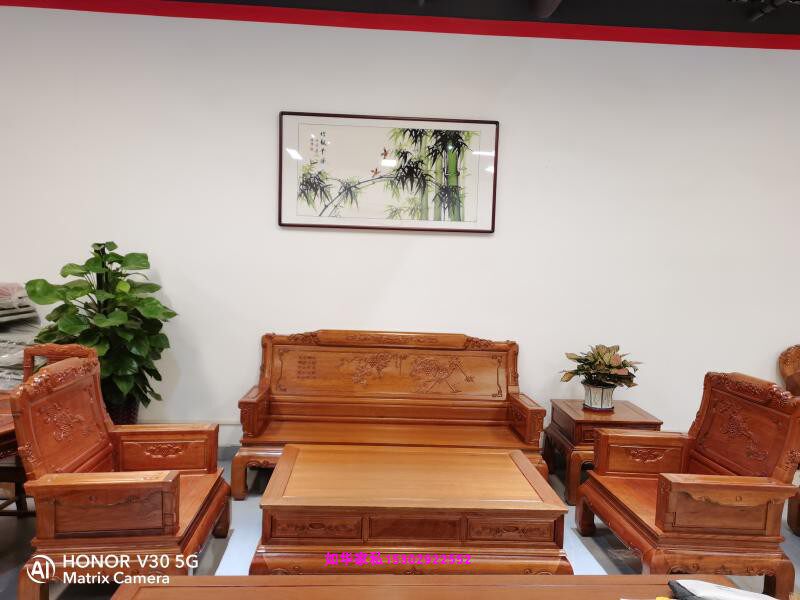 红木沙发红木家具多子多福原木色菠萝格木实木客厅沙发豪华特价