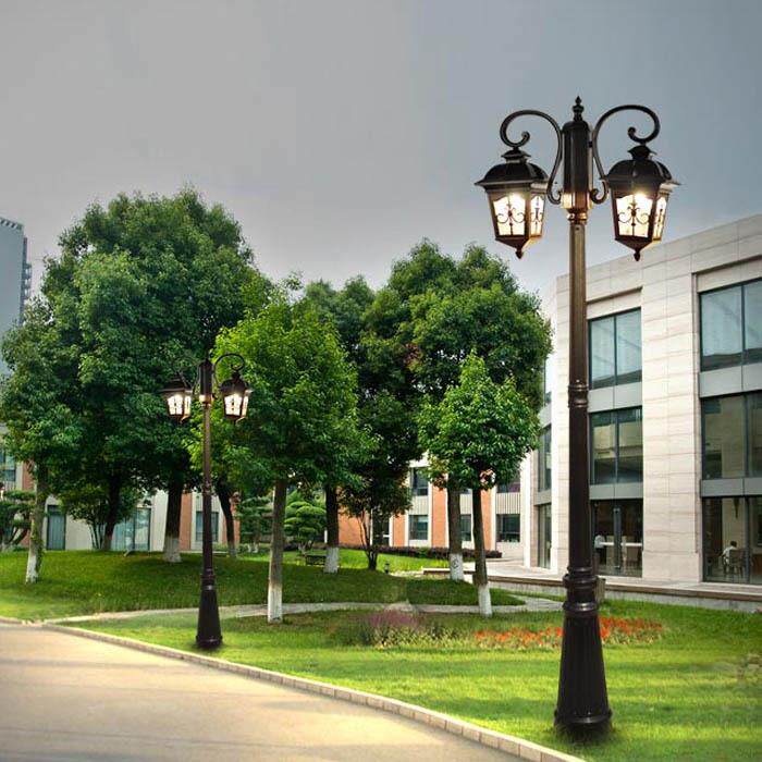 太阳能欧式庭院灯仿古路灯复古一体杆户外园林3米4米灯乡村古典