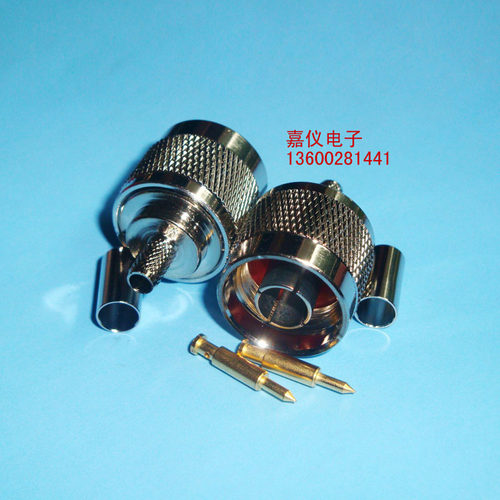 N-J-3射频RF同轴连接器L16馈线接头铜材N公接50-3同轴线缆50欧姆