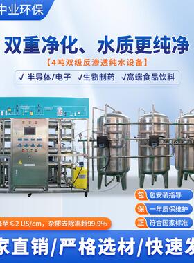 全自动净水装置纯净水设备双级ro反渗透制水机器电渗析软化水设备
