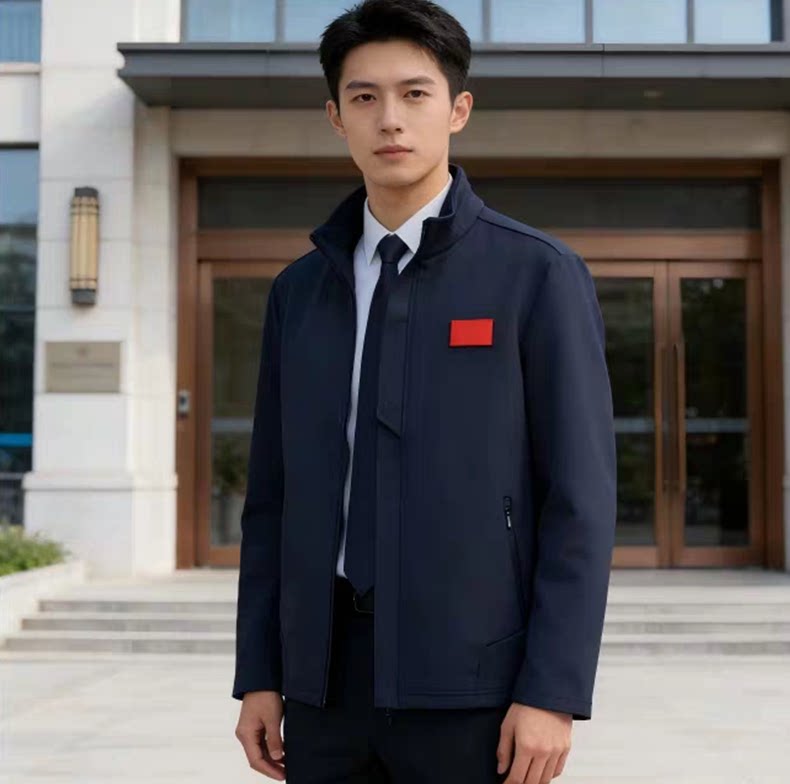 匹克春款行政夹克立领外套棉感商务通勤男装耐磨运动茄克行政棉