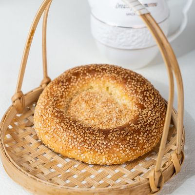阿布拉新疆小芝麻油馕饼5个装