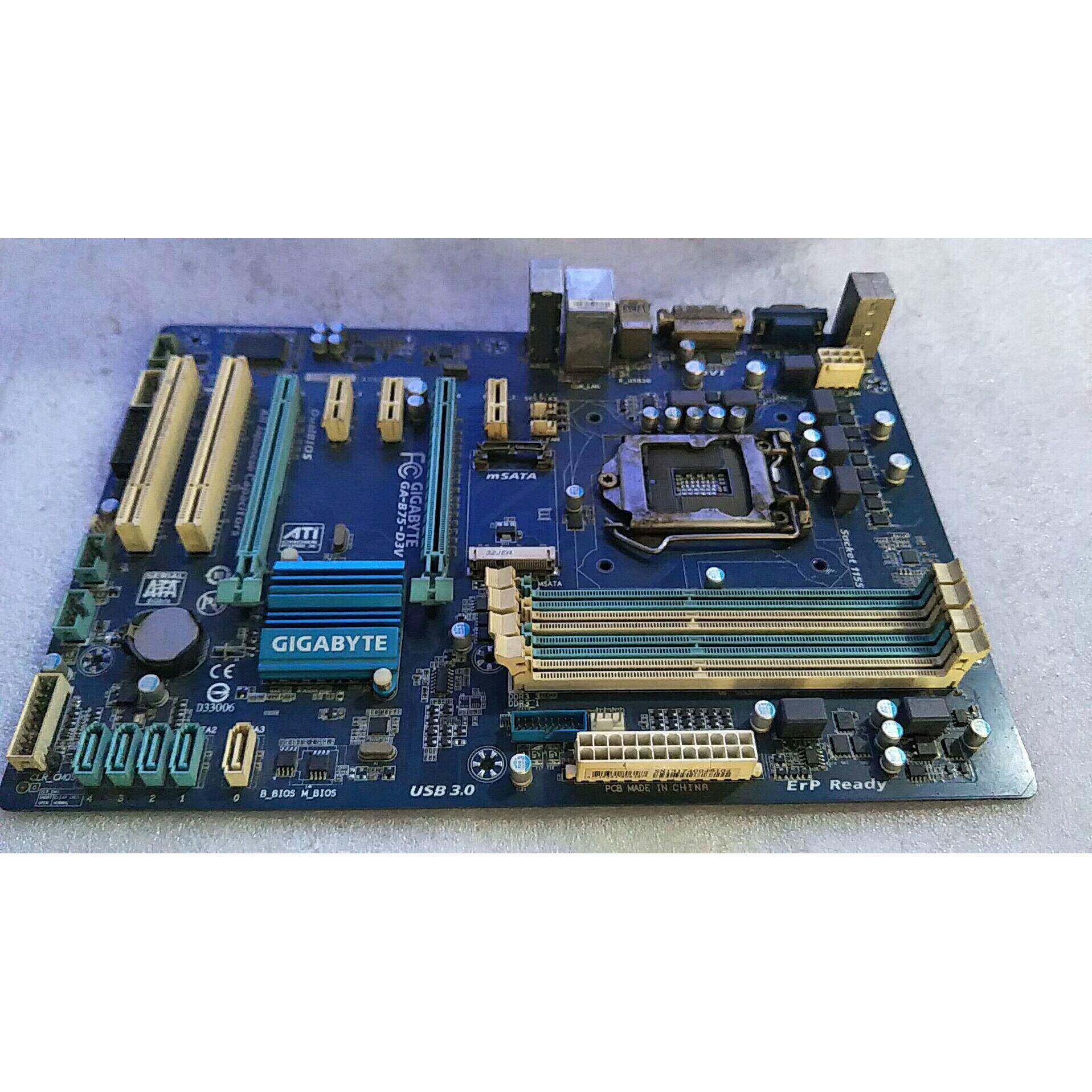 技嘉GA-B75-D3V DDR3内存 1155接口 B75全固态集成大板USB3.0 DVI