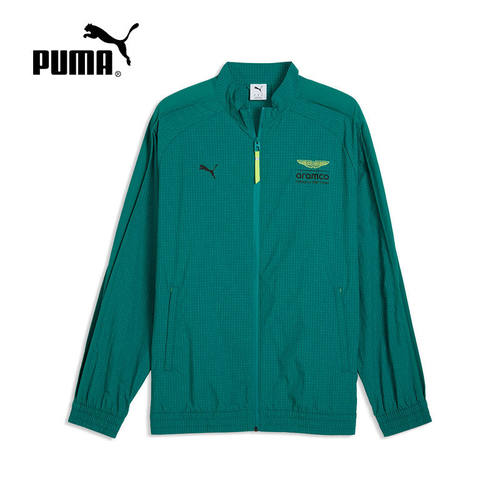 PUMA彪马春男梭织运动休闲舒适立领上衣开衫拉链外套夹克 635378