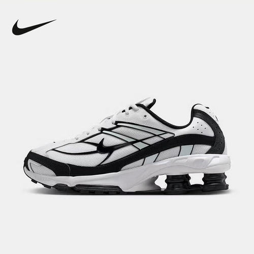 NIKE耐克男鞋春新款SHOX RIDE 2黑白复古老爹鞋跑步鞋IO4296-100