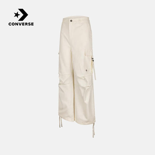 Converse匡威春季女工装风长裤多口袋裤脚抽绳休闲裤子WCJ139-023