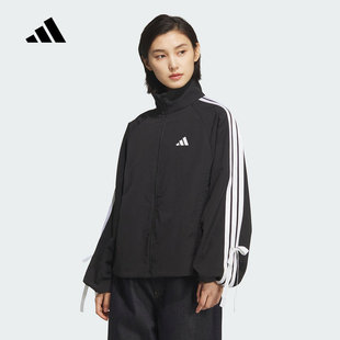 adidas阿迪达斯秋女三条纹舞动系列拒水运动休闲夹克外套 KT5003