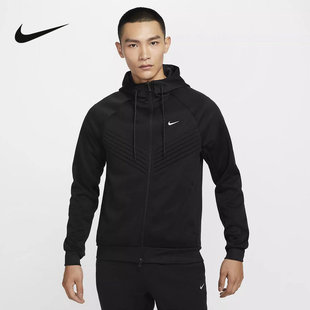 Nike耐克外套男秋季防风加绒运动休闲连帽梭织夹克FZ1108-010