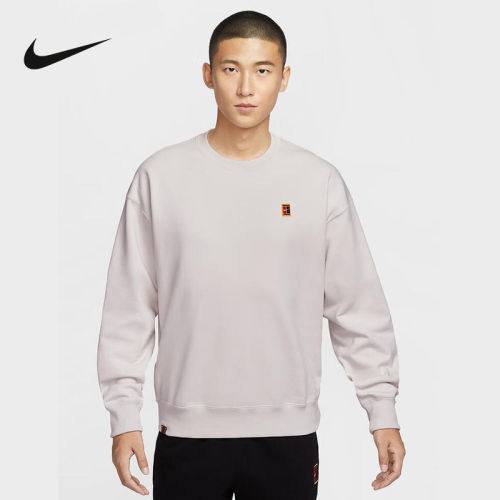 NIKE耐克卫衣男网球运动上衣宽松毛圈针织圆领套头衫IM9361-030