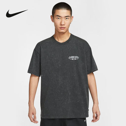 Nike耐克SB男子新款休闲水洗做旧印花透气短袖运动T恤HV1307-618
