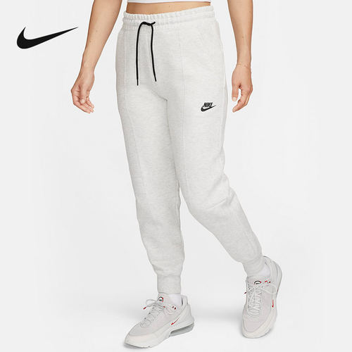 NIKE耐克女裤春秋新款休闲透气印花小Logo小脚运动长裤FB8331-013
