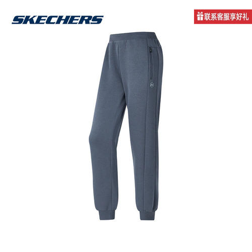 Skechers斯凯奇秋季女针织长裤舒适休闲运动裤 P324W014/02GB