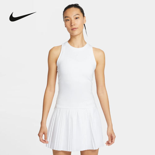 Nike耐克DRI-FIT女子速干网球服背心夏新款无袖运动T恤FZ6658-100