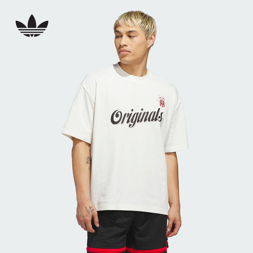 adidas阿迪达斯三叶草2026夏中性休闲篮球风运动短袖T恤 JZ7788