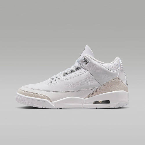 耐克男女鞋Air Jordan 3 AJ3白灰银中帮运动复古篮球鞋CK9246-100