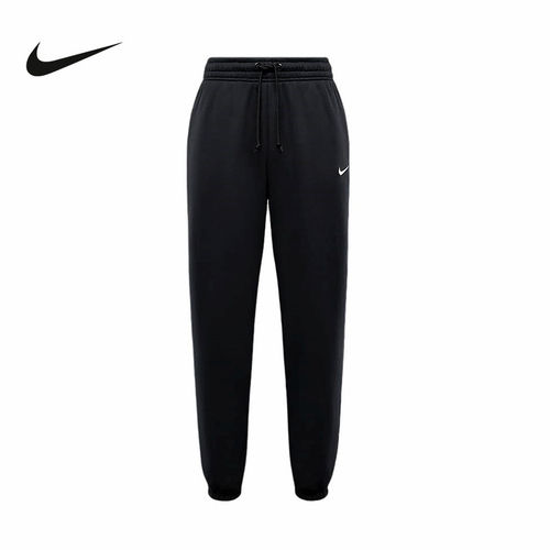 Nike耐克女子高腰加绒运动裤冬季PHOENIX直筒针织卫裤FZ5997-010