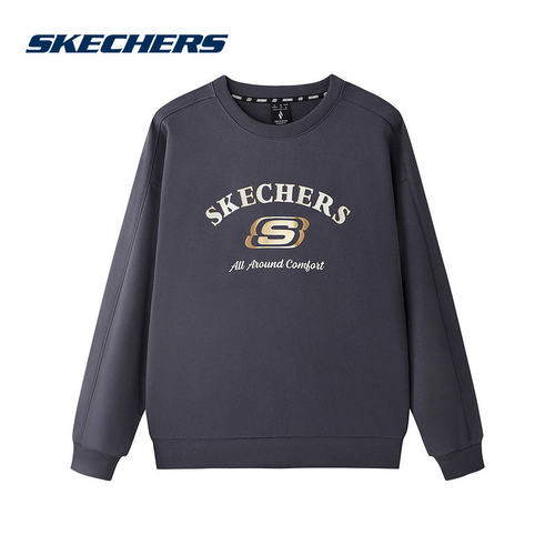 Skechers斯凯奇新款春季男女同款休闲套头卫衣L125U077/026R