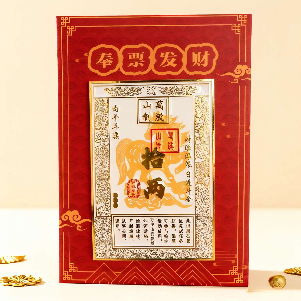 万岁山银票冰箱贴开封旅游纪念