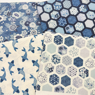 中国风蓝白系列桌布布艺加密棉麻布料长方形餐桌布装饰印花布diy