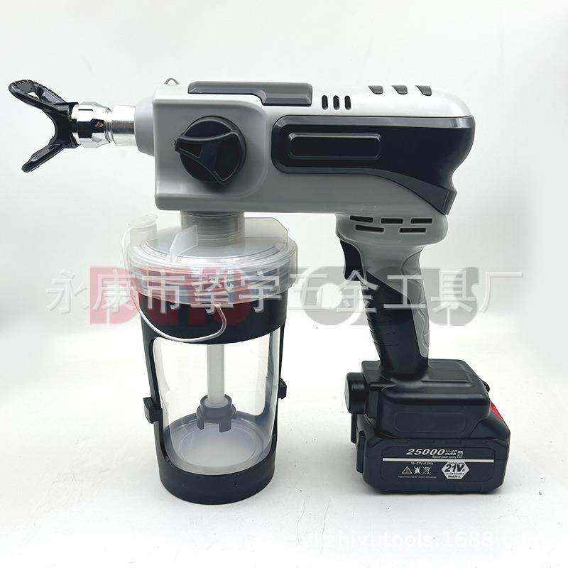 手持喷涂机油漆乳胶漆高压大功率喷枪背包锂电池充电墙面喷漆机