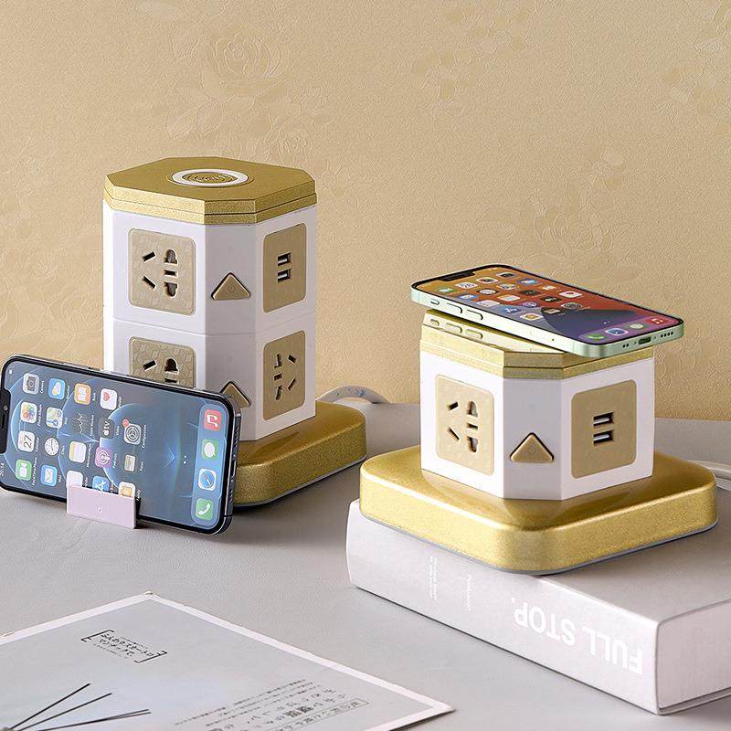 立式无线充电插座带线多功能USB快充插线板创意接线板家用插排插,电子/电工,电源插座,淘宝优惠券,粉丝福利购,淘宝优惠卷