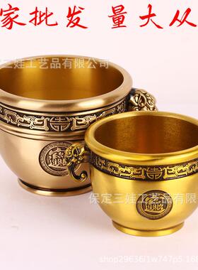 象鼻缸招米进宝黄铜米缸家用室内办公室开业送礼开运装饰摆件