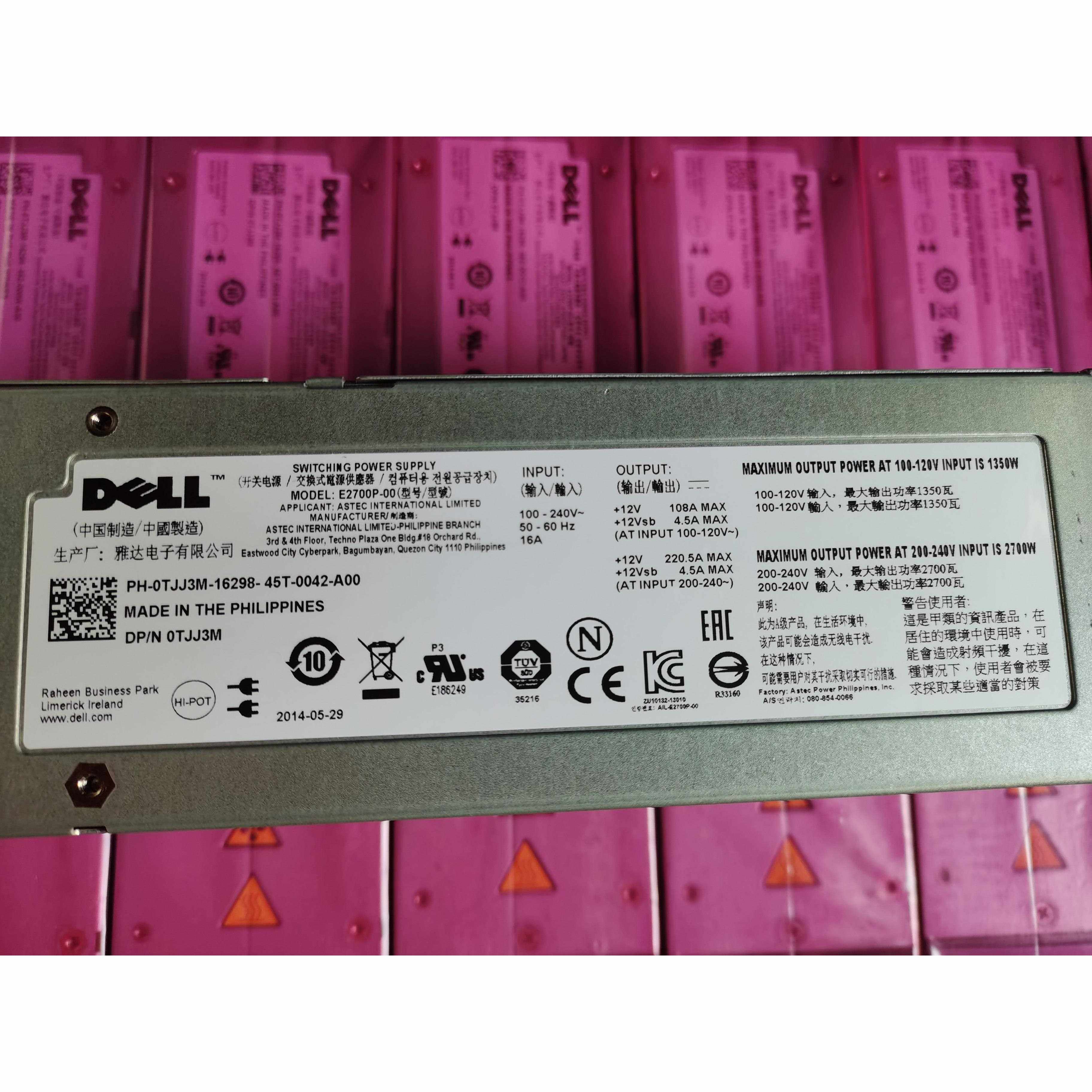 全新戴尔DELL M1000E 刀箱2700W电源 TJJ3M E2700P-00