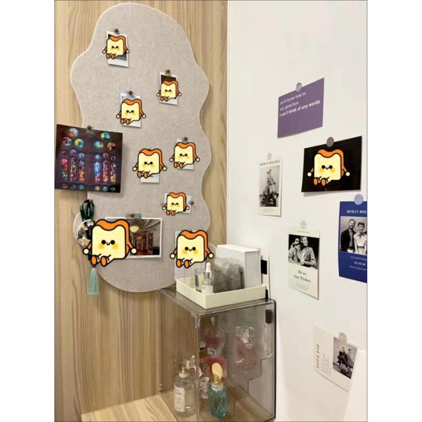 异形毛毡板照片墙装饰展示板软木板背景板文化墙毛毡墙贴纸自粘定