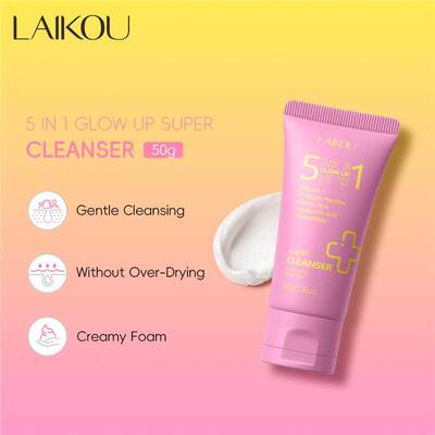 5 In 1 Glowing Facial Cleanser 50g 五合一发光洗面奶补水保湿