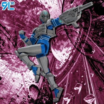 科技夹克9L3D打印无敌少侠手办多关节可动人偶玩具幸运13泰坦T13