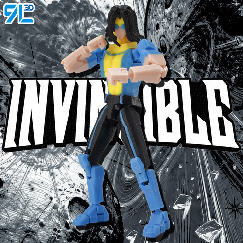 长发马克9L-3D打印玩具无-敌少侠Invincible模型可动动漫周边成品