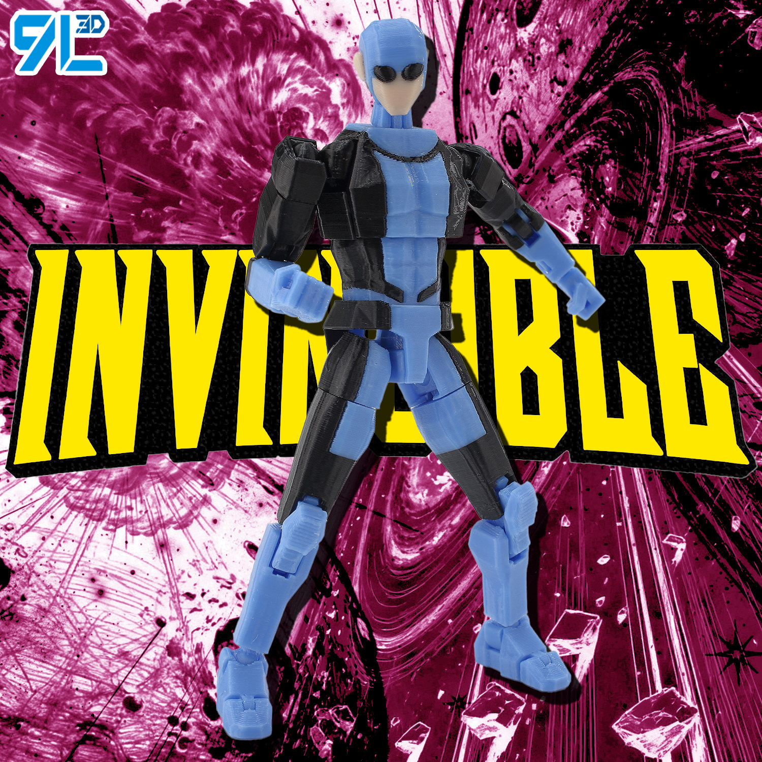 包头马克无敌战争9L3D打印少侠手办多关节可动人偶玩具美漫摆件