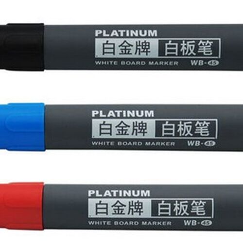 正品白金 白板笔WB-45白板笔 擦拭快 干净易擦笔 单头白板笔 水性